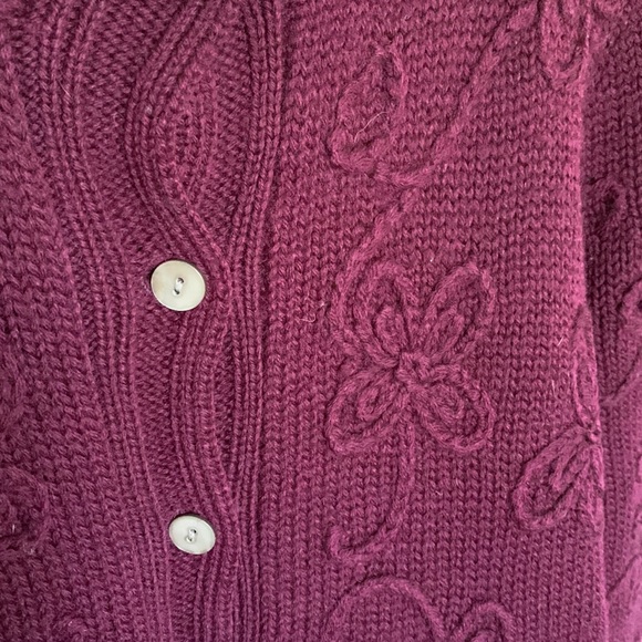 Vintage Magenta Wool Sweater - Picture 4 of 5